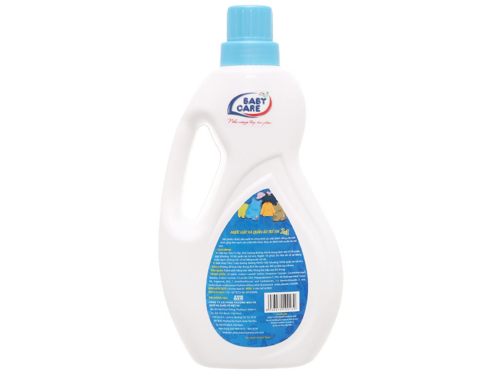 Nước giặt xả cho bé Baby Care hương hoa tự nhiên chai 1 lít 3