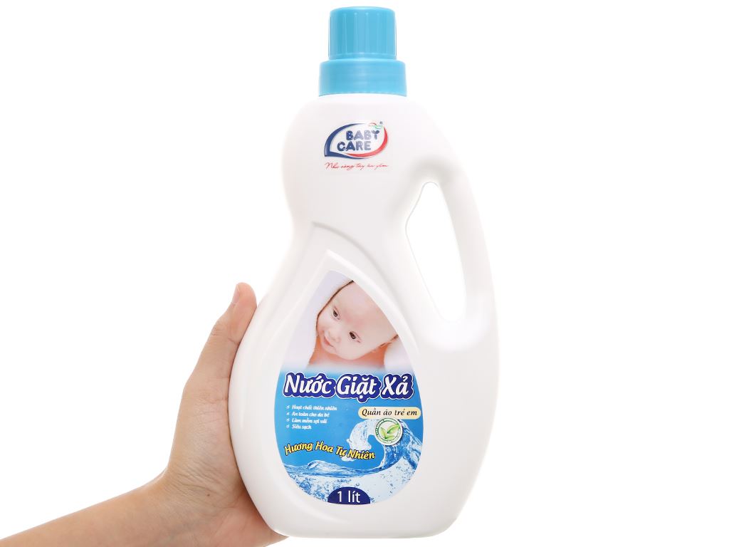 Nước giặt xả cho bé Baby Care hương hoa tự nhiên chai 1 lít 5