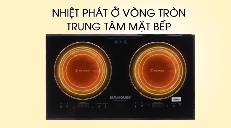 Bếp hồng ngoại đôi lắp âm Sunhouse SHB9102MT