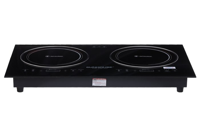 Bếp hồng ngoại đôi lắp âm Sunhouse SHB9102MT Màu Đen