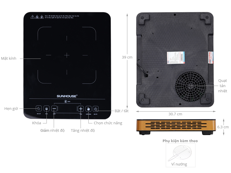 Bếp hồng ngoại Sunhouse SHD 6015