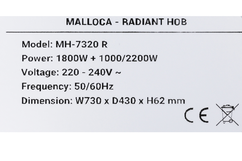 Bếp hồng ngoại đôi lắp âm Malloca MH-7320R giá rẻ