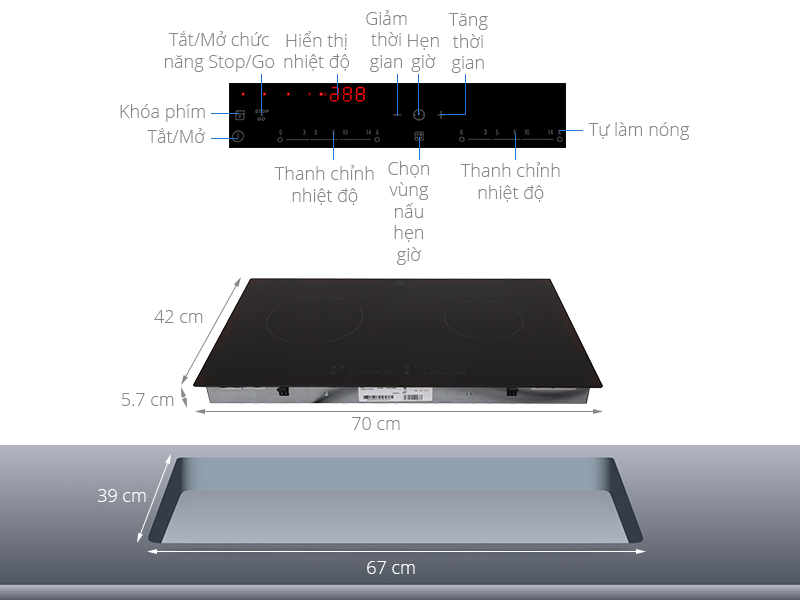 Thông số kỹ thuật Bếp hồng ngoại Electrolux EHC7240BA