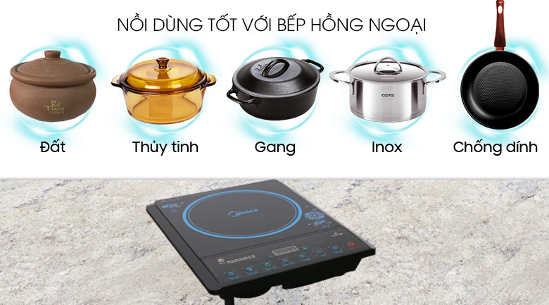 Bếp hồng ngoại Midea MIR-B2018DF