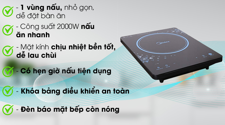Bếp hồng ngoại Midea MIR-T2018DD