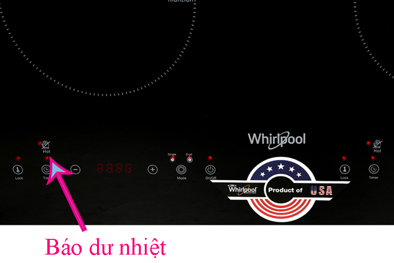 Báo dư nhiệt - Bếp hồng ngoại đôi Whirlpool ACT752/BLV