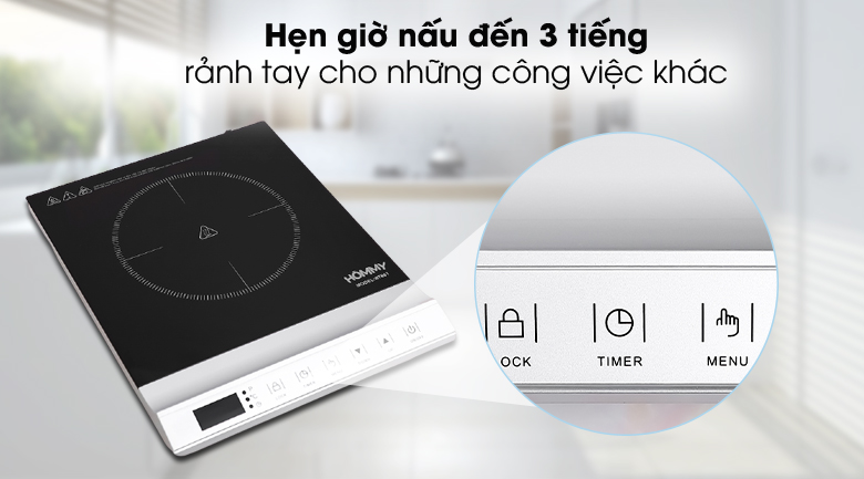 Hẹn giờ tiện dụng - Bếp hồng ngoại Hommy KT861