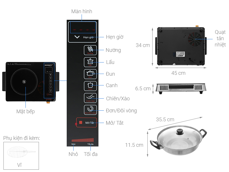 Bếp hồng ngoại Sanaky SNK 2525HGN