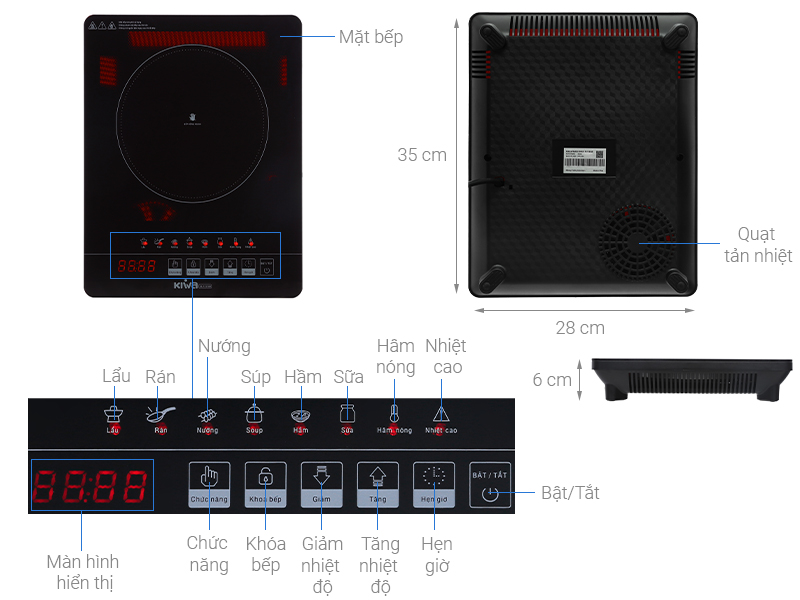 Bếp hồng ngoại Kiwa KE-1151AB