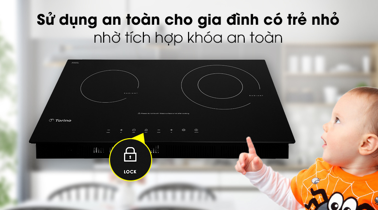 Bếp hồng ngoại đôi lắp âm Torino W1611