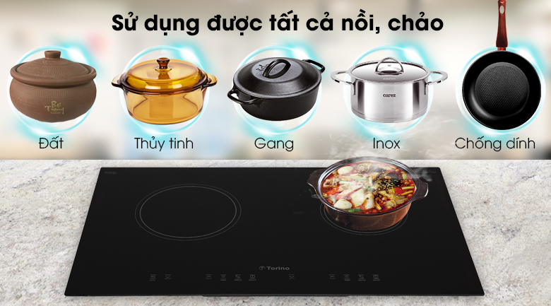 Bếp hồng ngoại đôi lắp âm Torino TC0418C