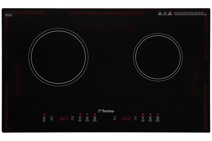 Bếp hồng ngoại đôi lắp âm Torino TC0418C Màu Đen
