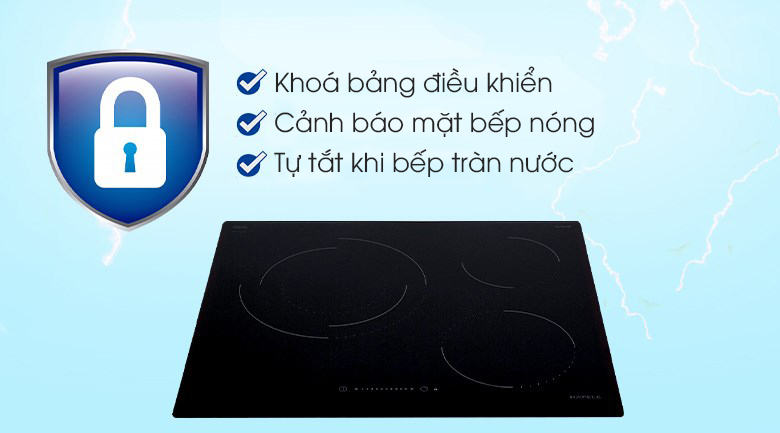 Các chức năng bảo vệ Bếp hồng ngoại 3 vùng nấu Hafele HC-R603D