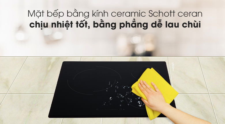 Chất liệu mặt bếp ceramic Schott ceran Bếp hồng ngoại 3 vùng nấu Hafele HC-R603D