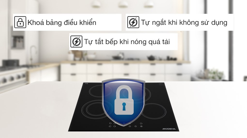 Bếp hồng ngoại 4 vùng nấu lắp âm Modena BC1641