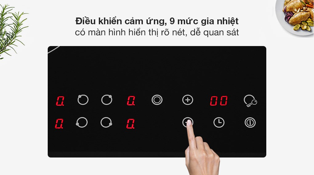 Bếp hồng ngoại 4 vùng nấu lắp âm Modena BC1641