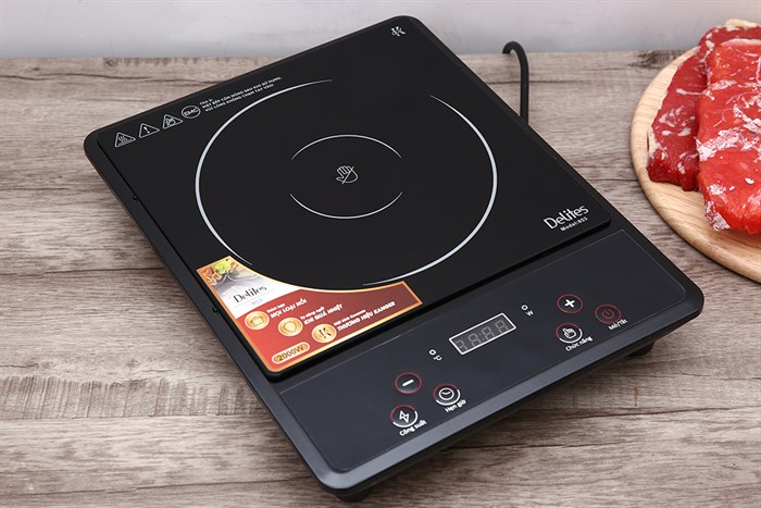 Bếp hồng ngoại đơn Delites 853 2000W Màu Đen
