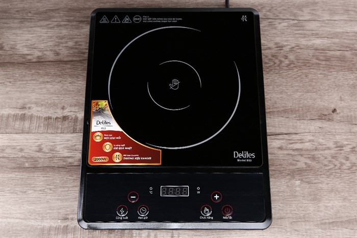 Bếp hồng ngoại đơn Delites 853 2000W Màu Đen