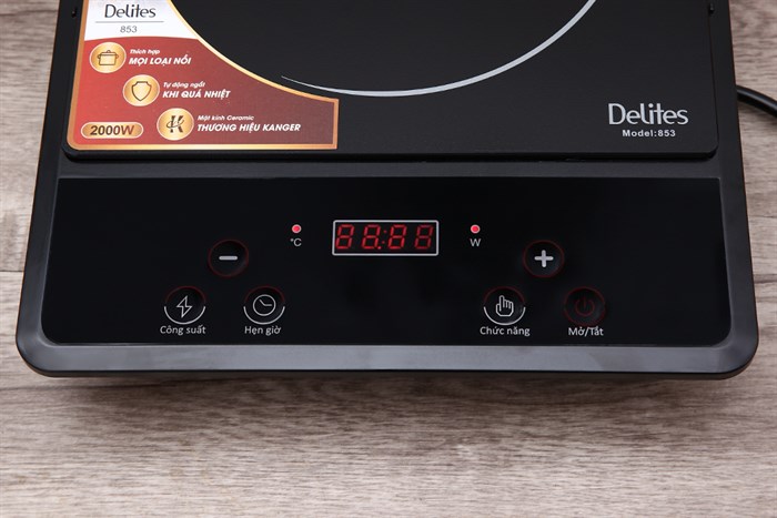 Bếp hồng ngoại đơn Delites 853 2000W Màu Đen