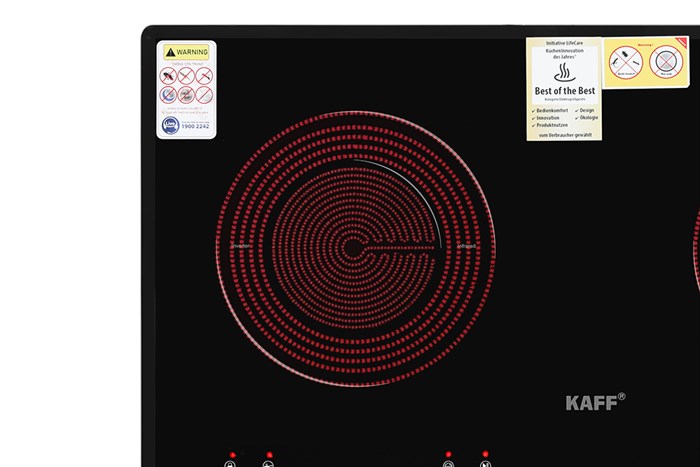 Bếp hồng ngoại đôi âm KAFF KAFF KF-073CC 4400W Màu Đen