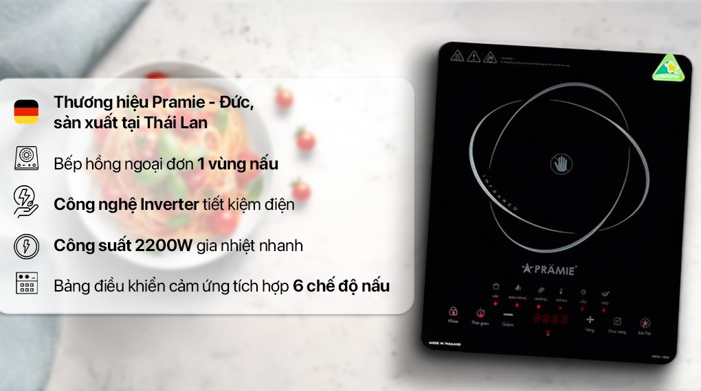 Bếp hồng ngoại đơn Pramie PRTH-1000 2200W