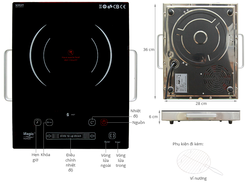 Thông số kỹ thuật Bếp hồng ngoại Magic A38
