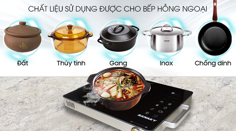 Bếp hồng ngoại đơn Sanaky SNK-2524HGN 2000W