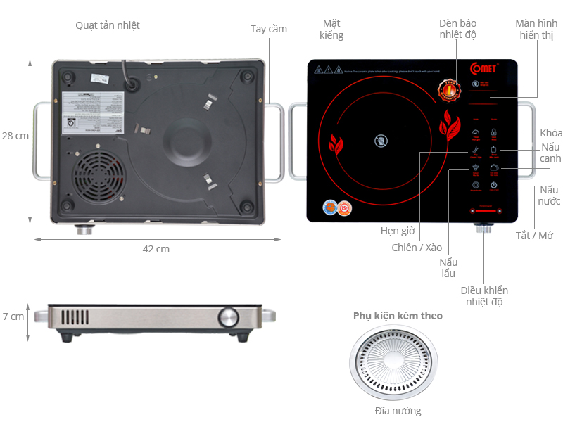 Bếp hồng ngoại Comet CM5558