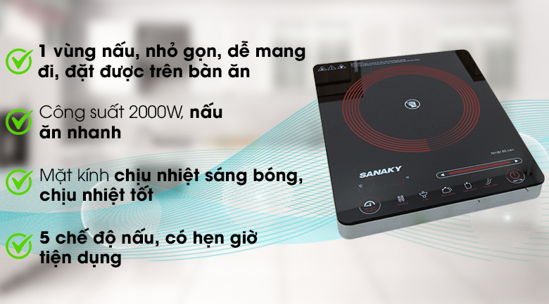 Bếp hồng ngoại đơn Sanaky SNK2102HG 2000W - 2