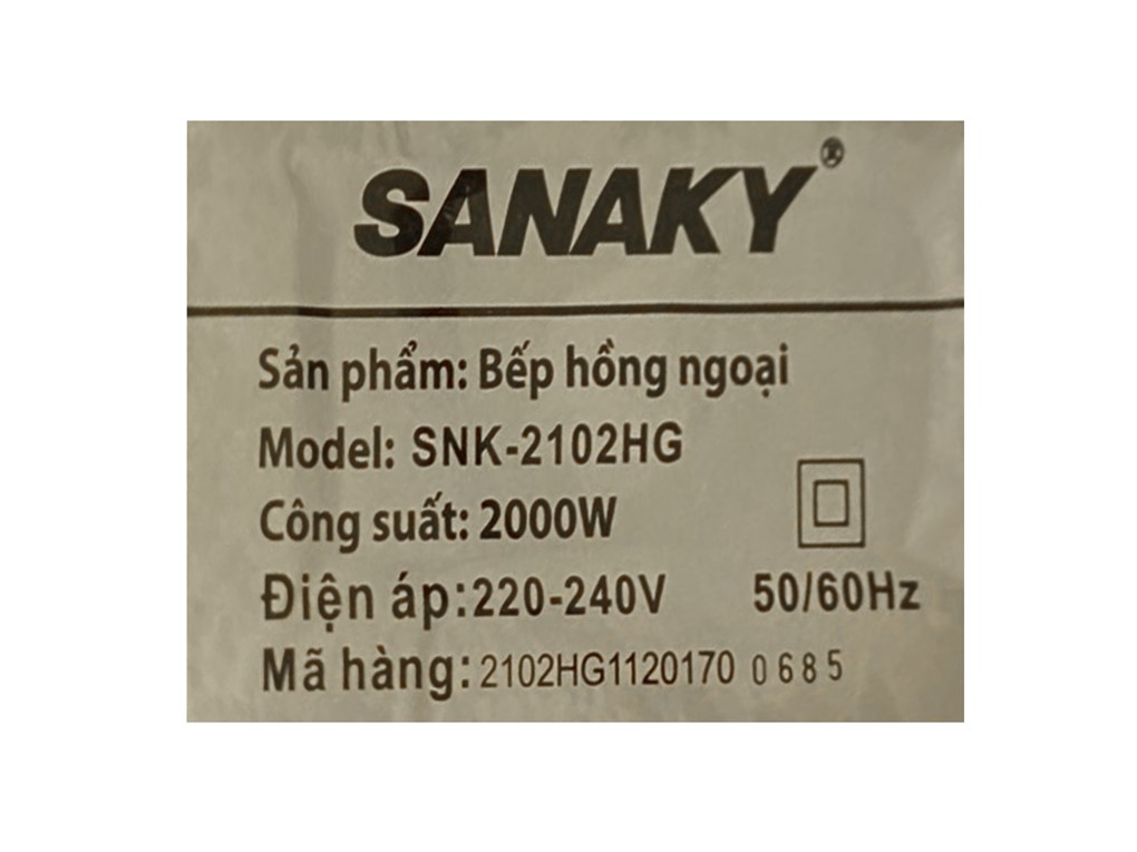 Mua bếp hồng ngoại Sanaky SNK2102HG