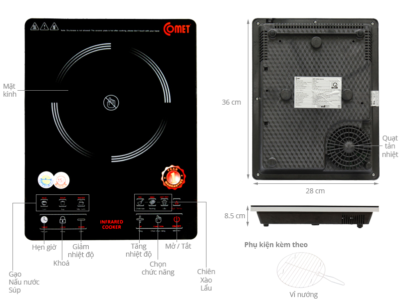 Bếp hồng ngoại Comet CM5536