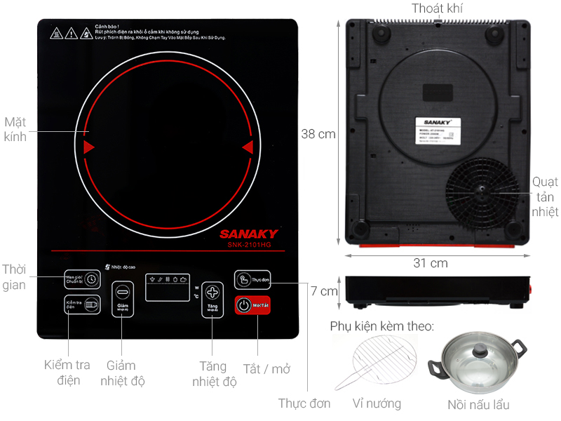 Bếp hồng ngoại Sanaky SNK-2101HG