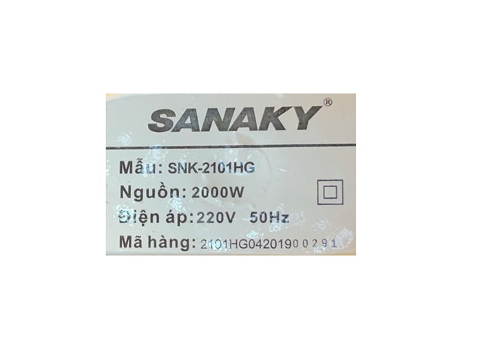 Bếp hồng ngoại đơn Sanaky SNK-2101HG 2000W Màu Đen
