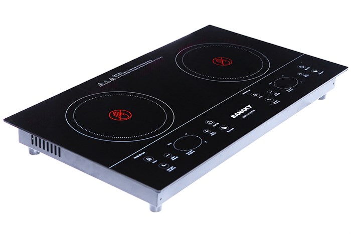 Bếp hồng ngoại đôi lắp âm Sanaky SNK-201HGW Màu Đen