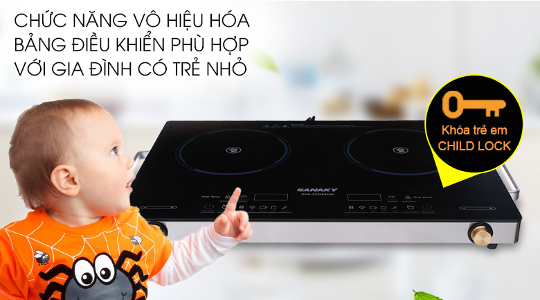 Bếp hồng ngoại đôi Sanaky SNK-203HGNW