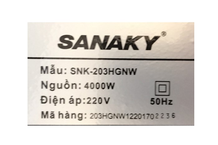 Bếp hồng ngoại đôi Sanaky SNK-203HGNW Màu Đen
