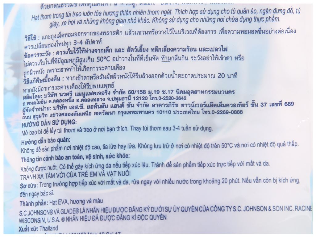 Túi thơm Glade hương tươi mát 8g 5