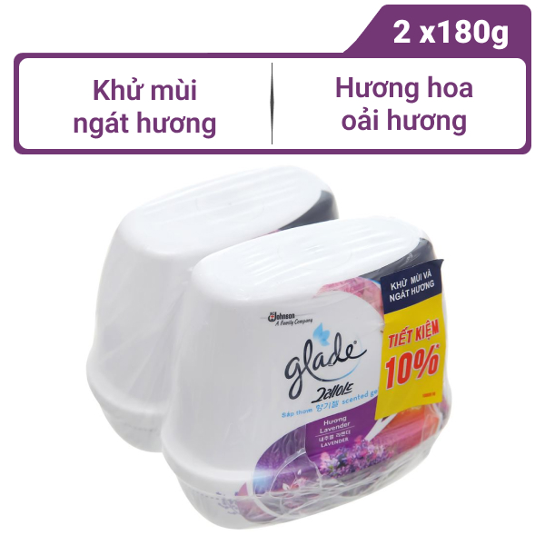 2 hộp sáp thơm Glade hoa oải hương 180g
