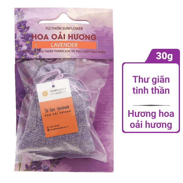Túi thơm Sunflower hoa oải hương 30g