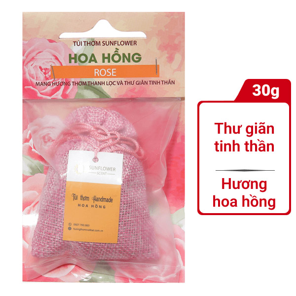 Túi thơm Sunflower hoa hồng 30g