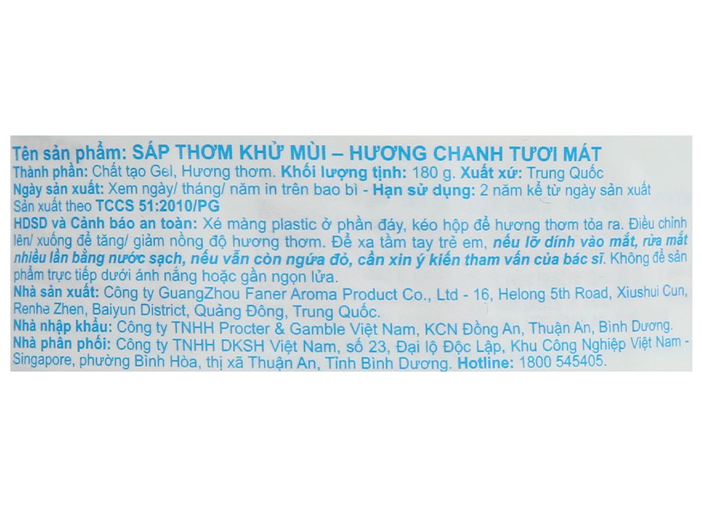 Sáp thơm Ambi Pur hương chanh 180g 3