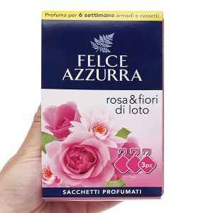 Túi thơm đậm đặc Felce Azzurra hương hồng sen 36g (12g x 3 túi)