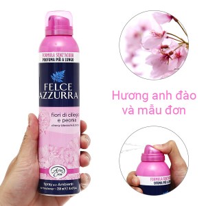 Nước hoa xịt phòng Felce Azzurra hương hoa anh đào và mẫu đơn 250ml