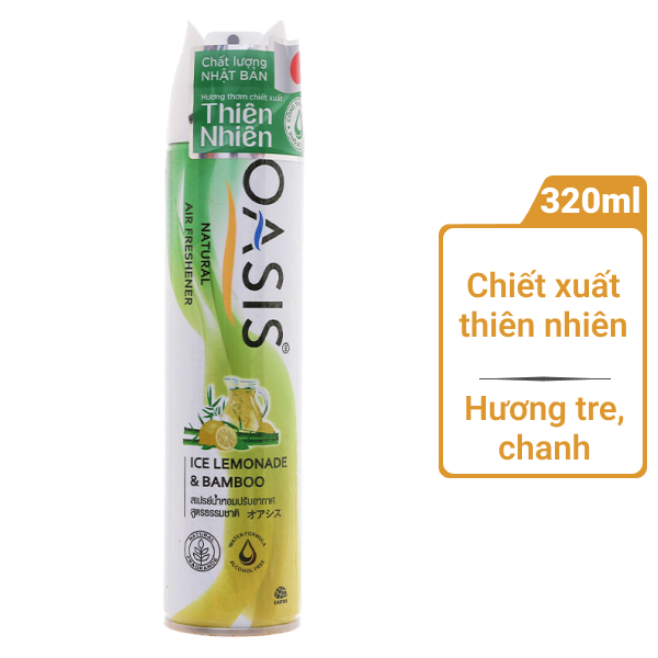 Xịt phòng Oasis hương chanh & tre 320ml