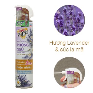 Bình xịt khử mùi phòng ngủ Sukkiri hương lavender và cúc La Mã 320ml
