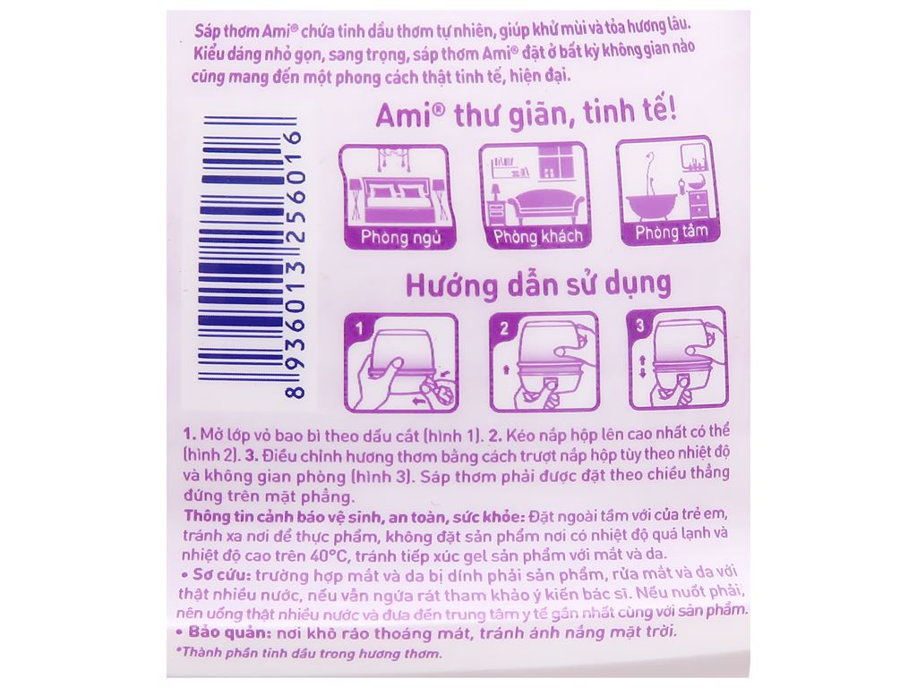 Sáp thơm Ami hương hoa oải hương 200g 4