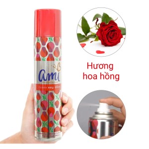Xịt phòng Ami Hương hoa hồng 280ml