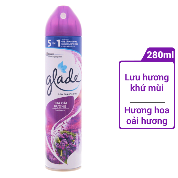 Xịt phòng Glade hoa oải hương 280ml