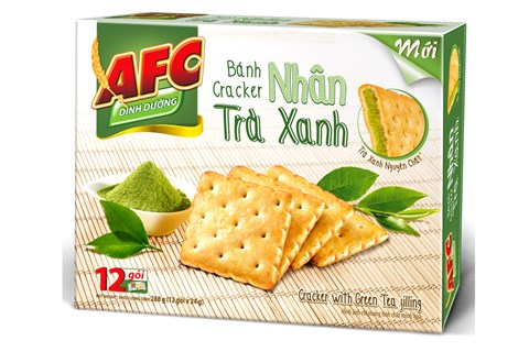 Bánh AFC Cracker nhân Trà xanh 288g