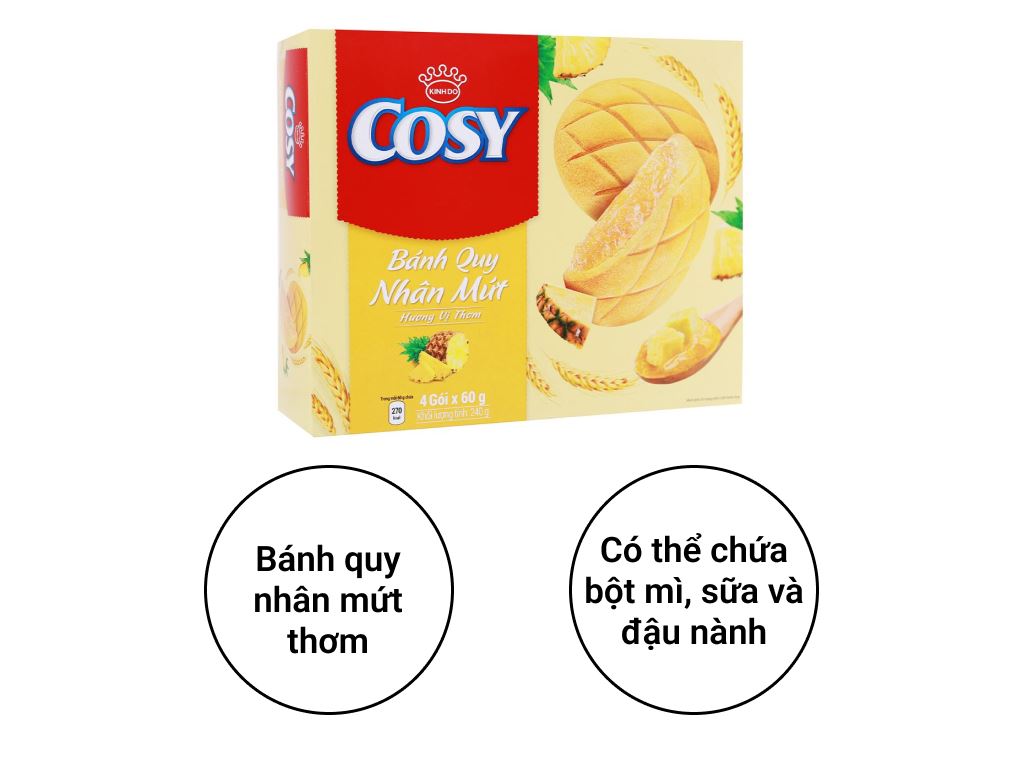 Bánh quy nhân mứt thơm Cosy hộp 240g 2